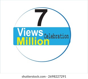 Eye-catching 7M views illustration, perfect for banners and thumbnails