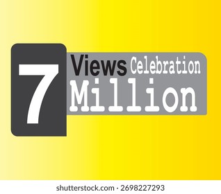 Eye-catching 7M views illustration, perfect for banners and thumbnails