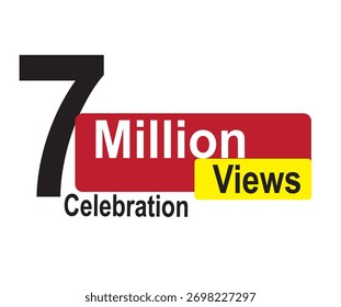Eye-catching 7M views illustration, perfect for banners and thumbnails