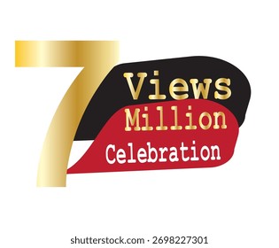 Eye-catching 7M views illustration, perfect for banners and thumbnails