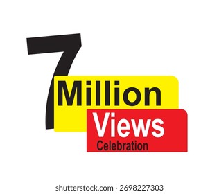 Eye-catching 7M views illustration, perfect for banners and thumbnails