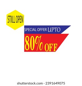 Eye-catching '80% Discount' illustration, a compelling visual tool for marketing campaigns. This impactful graphic communicates significant savings, ideal for advertisements.