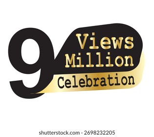 Eye-catching 9M views illustration, perfect for banners and thumbnails