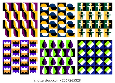 Eye-catching, abstract patterns that create a sense of movement and depth. Perfect for graphic design, packaging, and trendy apparel