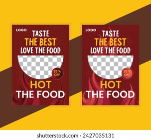 an eye-catching assortment of contemporary A4 restaurant menu and flyer templates. Vector graphics for templates, cover designs, and marketing materials pertaining to food and beverages.
