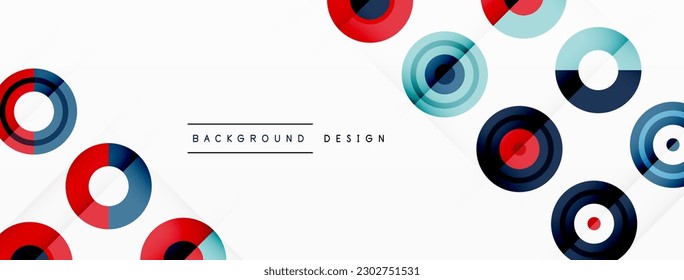 Eye-catching background of colorful circles of equal size arranged in abstract pattern. Circle boasts unique tone or hue, creating rainbow effect. Design has upbeat, contemporary feel