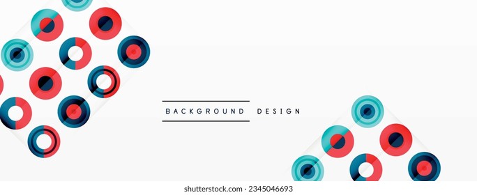 Eye-catching background of colorful circles of equal size arranged in abstract pattern. Circle boasts unique tone or hue, creating rainbow effect. Design has upbeat, contemporary feel