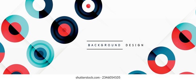 Eye-catching background of colorful circles of equal size arranged in abstract pattern. Circle boasts unique tone or hue, creating rainbow effect. Design has upbeat, contemporary feel