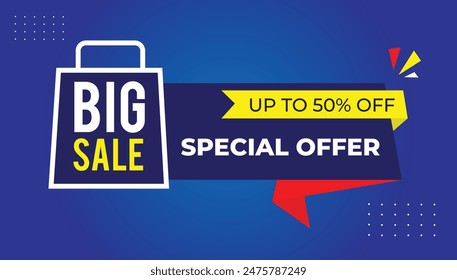 Eye-catching BIG SALE special offer banner design, perfect for promoting your exclusive discounts and limited-time deals.