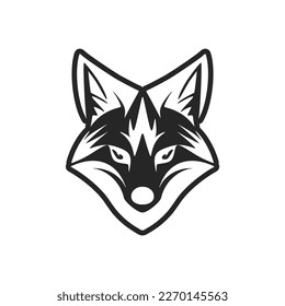 Eyecatching black and white fox logo vector for your brand.