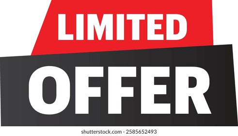 An eye-catching and bold "Limited Time Offer" tag icon, perfect for promoting exclusive deals and time-sensitive discounts. This versatile design is ideal for e-commerce websites, online ads, and mark