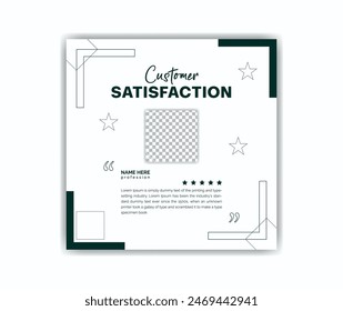 Eye-catching client testimonial design template.