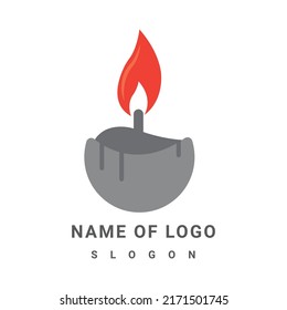 Eye-catching and creative candle type logo for brand and company, Lighting logo