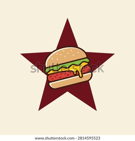 Eye-catching fast food illustration for restaurant menus or ads.