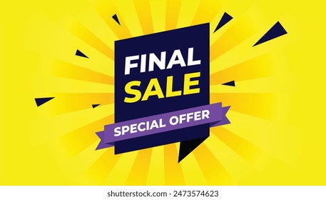 Eye-catching final sale special offer banner design, perfect for boosting retail and e-commerce promotions.