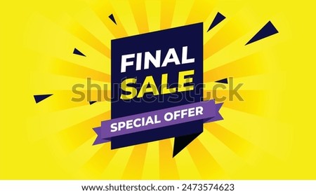 Eye-catching final sale special offer banner design, perfect for boosting retail and e-commerce promotions.