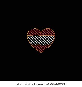 Eye-catching heart in the colors of the  Austrian flag! Perfect for holidays, events, and showing your patriotism.