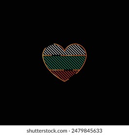 Eye-catching heart in the colors of the Bulgarian flag! Perfect for holidays, events, and showing your patriotism.