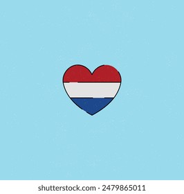Eye-catching heart in the colors of the Dutch flag!