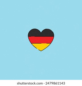 Eye-catching heart in the colors of the German flag!