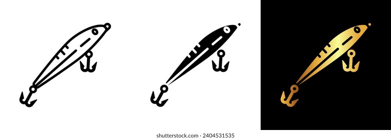 An eye-catching icon representing a fishing lure, perfect for websites, apps, or any design related to fishing and outdoor pursuits.