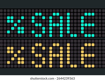 An eye-catching LED sign that spells out "SALE" with a percent symbol. Ideal for marketing, promotions, discounts, or e-commerce campaigns with a modern pixel-art aesthetic.