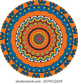 Eye-Catching Mandala Design with Interlocking Patterns