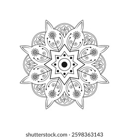 Eye-Catching Minimal Mandala Illustration for Creative Expression
