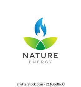 Eye-Catching Modern Nature Energy Logo Design Template Vector Icon, Sign for Environment Renewable Industry