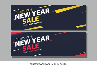 Banner-Vorlagen für das neue Jahr: Bereichern Sie Ihre Feierlichkeiten mit fesselnden Designs, die Ihre Aufmerksamkeit erregen. Machen Sie sich bereit, das neue Jahr stilvoll mit diesen vielseitigen und kreativen Vorlagen zu begrüßen!
