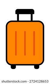 Una atractiva maleta naranja con un diseño elegante y moderno, ideal para los entusiastas de los viajes que buscan un bolso elegante.