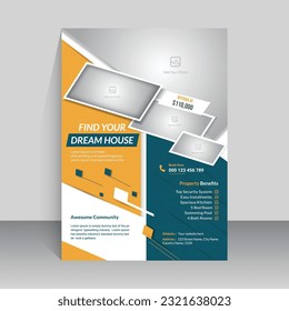  Eye-catching Real Estate Editable Poster with Multi images, Space for Your Logo, Contact Info, and Summary