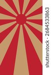 An eye-catching, retro sunburst background with high-contrast red and orange radial rays emanating from a central circle, perfect for pop art designs.

