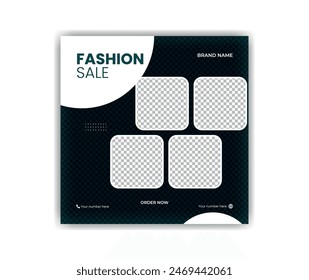 Eye-catching social media post design template.