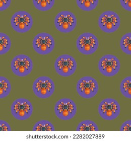 Baldosas cuadradas atractivas con una alegre huella animal. Patrón sin foco con araña sobre fondo de madera. Diseño para pegatinas con ilustraciones de animales de compañía.