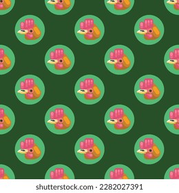 Eye-catching square tile displaying a delightful animal image. Seamless pattern with rooster on mellow yellow background. Design for logos with animals.