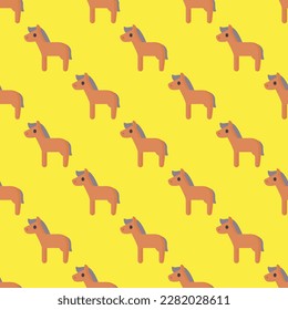 Eye-catching square tile displaying a delightful animal image. Seamless pattern with horse on sandstorm background. Design for webpages featuring animals.