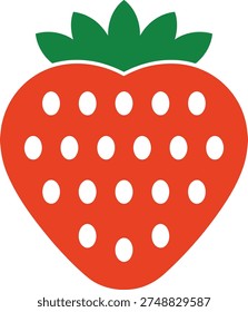 Eye-catching strawberry icon perfect for food branding and healthy lifestyle campaigns