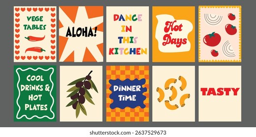 Eye-catching summer food banner with a tropical twist. Perfect for juice bars, restaurants, and fresh food brands. Includes pineapple slices, broccoli, avocado, and tomatoes with bright typography