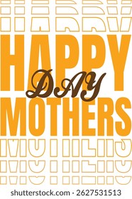 Eye-catching Typography T-Shirt Design for Mother's