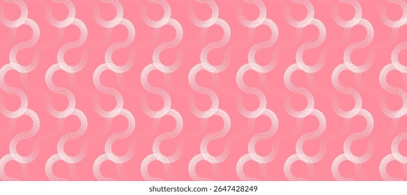 Eye-catching ultra wide light pink abstract background with delicate stipple gradient and bold flowing metaball-inspired shapes. Vector dotwork textured abstraction for headers, banners or wallpapers