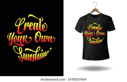 Eye-catching and unique custom typography t-shirt design