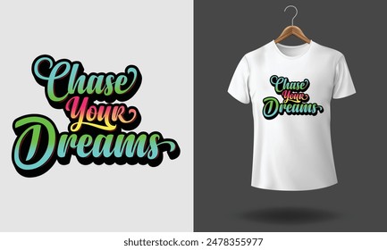 Eye-catching and unique custom typography t-shirt design