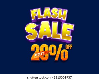 Eye-catching vector designs: Discounted, Flash Sale, Limited Time Offer 20% Discount Or 20% off Vector Design