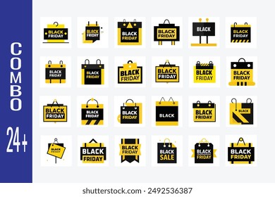 Eye-catching vector illustration for Black Friday showcasing limited time offers and holiday shopping frenzy ideal for promotional materials.