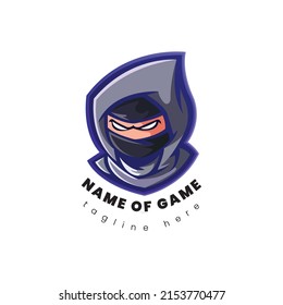 An eye-catching warrior gaming mascot logo design royalty free vector file