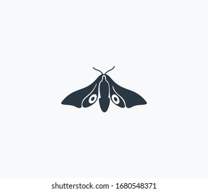 Eyed hawk moth icon isolated on clean background. Eyed hawk moth icon concept drawing icon in modern style. Vector illustration for your web mobile logo app UI design.