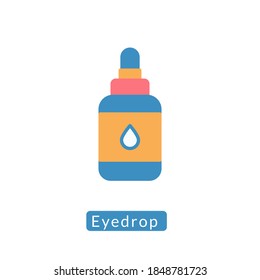 eyedrop icon flat design vector illustration. isolated on white background