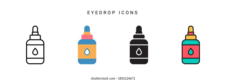 vector de icono de eyedrop con diseño de estilo diferente. aislado en fondo blanco