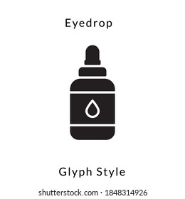 eyedrop icon vector. glyph style design. isolated on white background